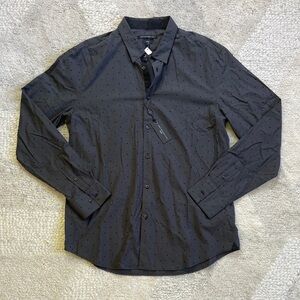 John Varvatos Black Casual Button Down Shirt